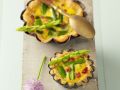 Tarte mit grünem Spargel und Schinken Rezept