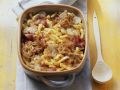 Überbackene Spätzle mit Speck, Champignons und Zwiebeln Rezept