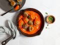 Vegane Hackbällchen mit Paprikasauce Rezept