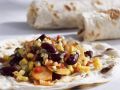 Vegetarische Wraps mit Mais, Karotten und Kidneybohnen Rezept