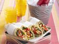 Vegetarische Wraps mit Paprika und Halloumi Rezept