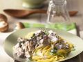 Vollkorn-Pasta mit cremiger Champignonsauce Rezept