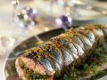 Weihnachtlicher Lachs mit Mandeln gefüllt Rezept