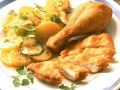 Wiener Backhendl mit Kartoffelsalat Rezept