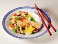 Wokgemüse mit Putenbrust und Reis Rezept