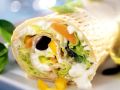 Wrap mit Gemüse, Hüttenkäse und Kürbiskernen Rezept