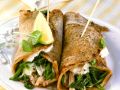 Wraps gefüllt mit Putenschinken und Spinat Rezept
