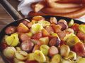 Würstchen-Lauch-Pfanne mit Kartoffeln Rezept