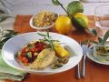 Zitronen-Hähnchenbrust mit Ratatouille-Gemüse Rezept
