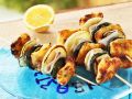 Zucchini-Fisch-Spieße auf griechische Art Rezept