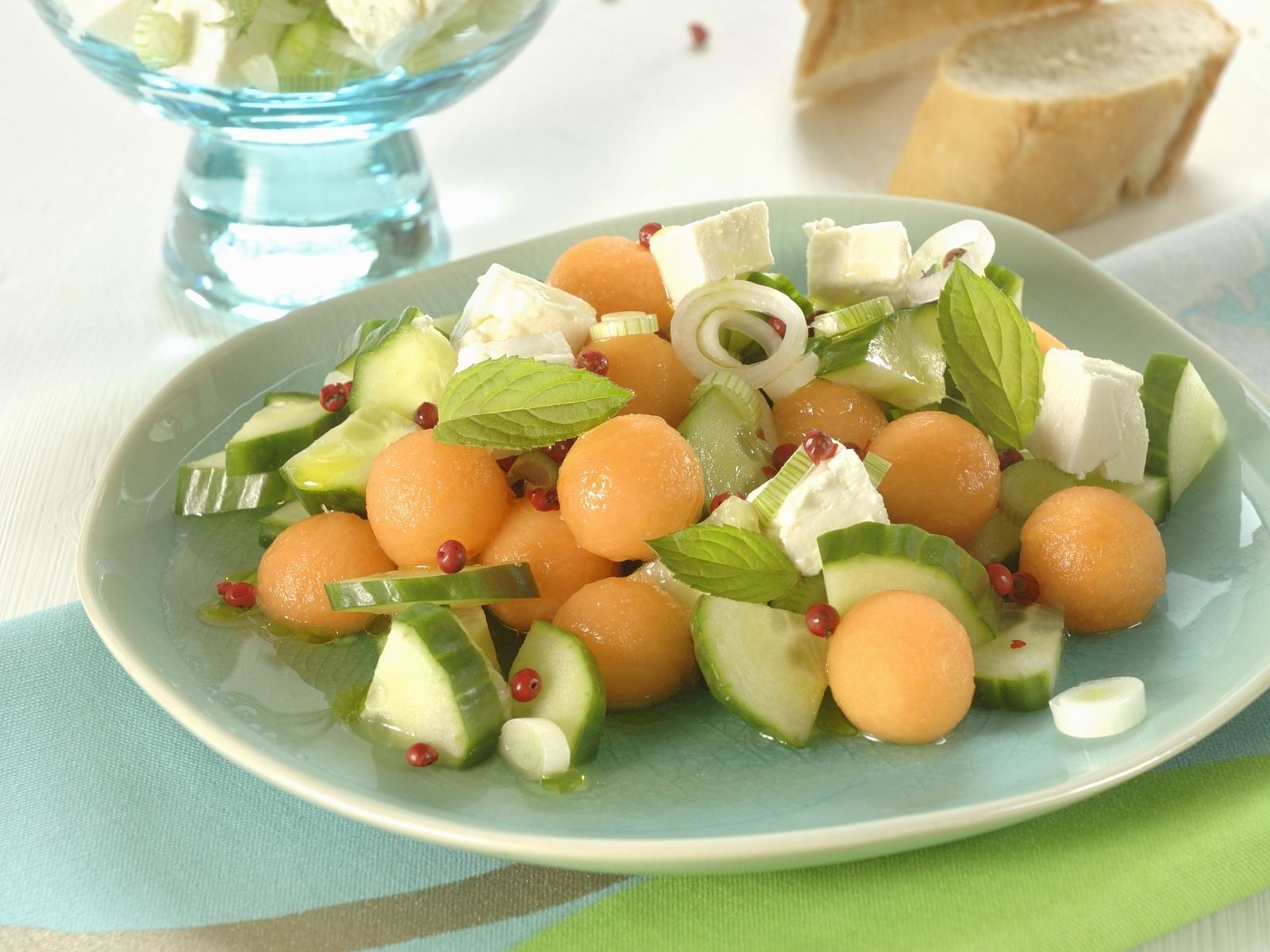 Herzhafter Melonensalat Mit Schafskase Rezept Eat Smarter 