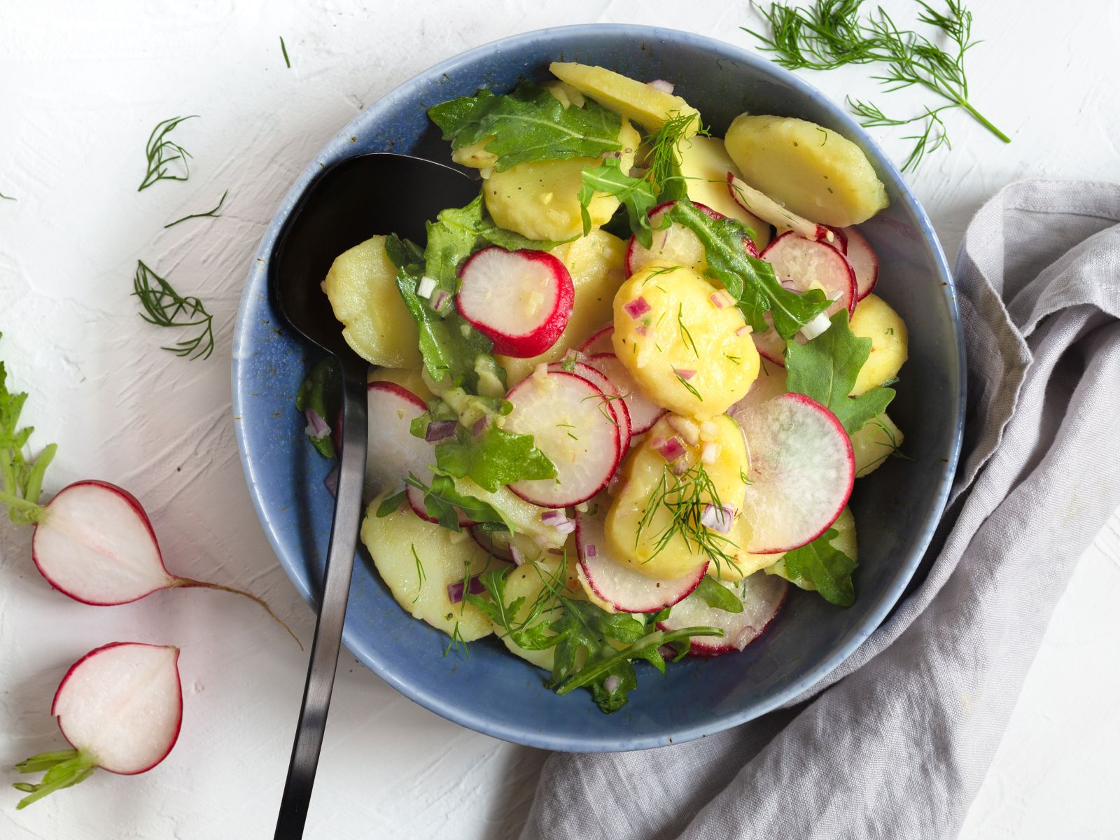 Kartoffel Radieschen Salat Mit Rucola Rezept Eat Smarter