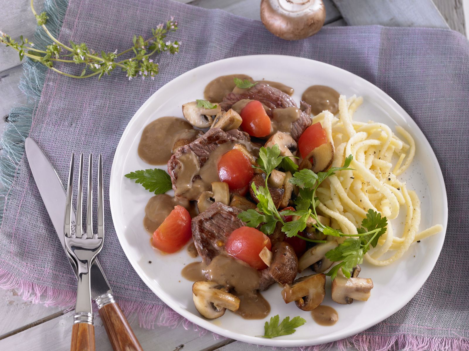 Steakpfanne Mit Champignons Rezept Eat Smarter 