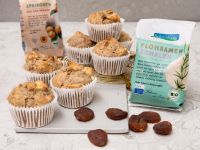 Glutenfreie Apfel-Aprikosen-Muffins mit Flohsamenschalen