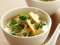 Asiatische Nudel-Gemüsesuppe mit Tofu Asiatische Nudel-Gemüsesuppe mit Tofu