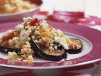 Auberginen mit Ziegenkäse und Couscous Rezept