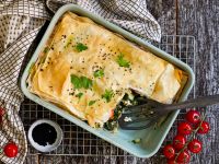 Börek-Lasagne mit Spinat und Feta Rezept