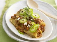 Cannelloni mit Spitzpaprika und Ziegenkäse Cannelloni mit Spitzpaprika und Ziegenkäse
