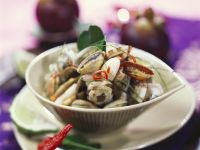 Curry mit Mangostane und Venusmuscheln Rezept