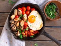 English Breakfast mit Sojawürstchen Rezept