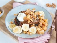 French Toast mit Quark, Nüssen und Zimt-Birnen Rezept