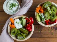 Frühstücks-Bowl mit Spinatpfannkuchen