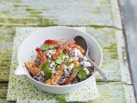 Garnelen mit Ricottacreme und Quinoa Rezept