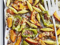 Gebackene Schupfnudeln mit Kürbis und Paprika Rezept