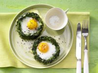Gebackene Spinatnester Rezept