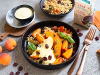 Gebackener Kürbis auf Bulgur-Cranberry-Mix Rezept