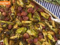 Gebackener Rosenkohl mit Trauben und Walnüssen Rezept