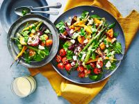 Gebackenes Gemüse mit Knoblauch-Senf-Dressing Rezept