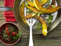 Gebratene Kürbisspalten Rezept