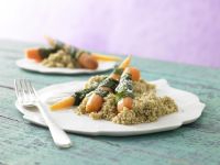 Gedämpfte Bärlauch-Möhren mit Sesam-Quinoa Rezept