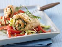 Gedünstete Schollenröllchen Rezept