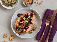 Gefüllte Süßkartoffel aus dem Ofen