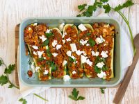 Gefüllte Zucchini mit Hackfleisch und Feta Rezept