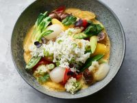 Gemüsecurry mit Basmatireis & Litschis Rezept