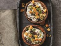 Gratinierte Champignons mit Ziegenkäse Rezept