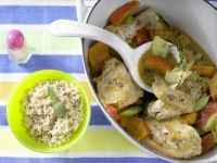 Hähnchen – geschmort mit Kürbis Rezept