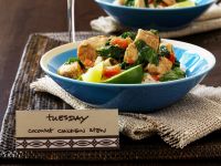 Hähnchen-Geschnetzeltes mit Kokos und Gemüse Rezept