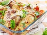 Hähnchen mit Tomaten aus dem Ofen Rezept