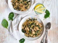 Hähnchen-Spinat-Pasta Rezept