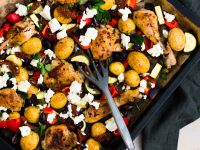 Hähnchen vom Blech griechische Art