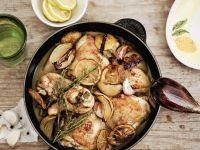 Hähnchenschlegel mit Knoblauch, Zitrone und Thymian Rezept