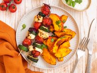 Hähnchenspieße aus der Heißluftfritteuse Rezept