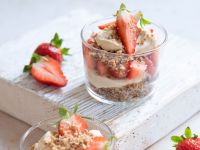 Healthy Erdbeer-Cheesecake im Glas Rezept