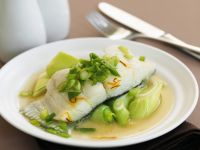 Heilbutt mit Lauch-Safran-Gemüse Rezept
