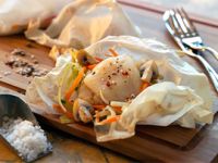 Heilbuttschnitte im "Aromasafe" gegart