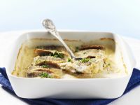 Heringsgratin mit Sardellen und Äpfeln Rezept